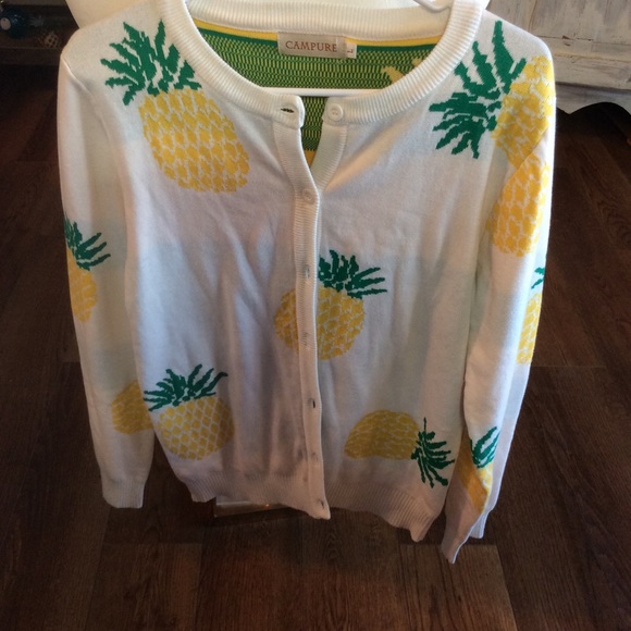 Campure large long sleeve pineapple sweater - Picture 5 of 8